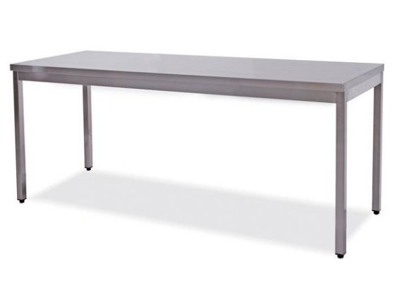 Tavoli inox su gambe senza alzatina cm.40-200x80.